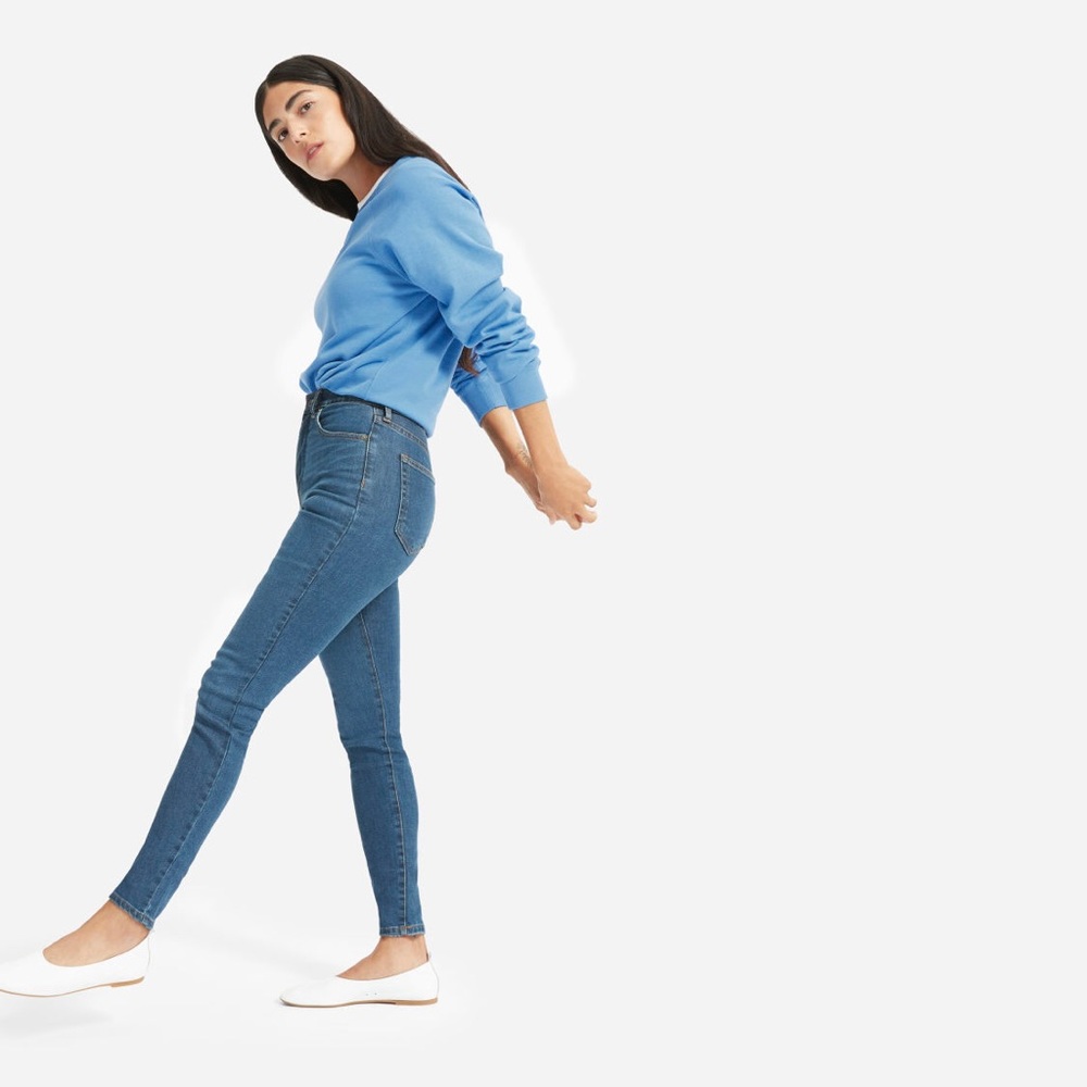 Everlane Stretch High Rise Skinny Jean 26 Mid Blue